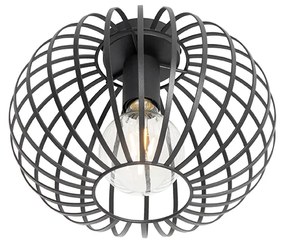 Plafoniera Smart Nera 30 cm Incl. Wifi G95 - Johanna