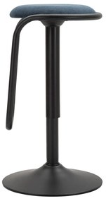 Sedia da bar color petrolio/nera in imbottito con altezza regolabile (altezza della seduta 61 cm) Destiny – Mauro Ferretti