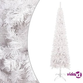 vidaXL Albero di Natale Sottile Bianco 240 cm