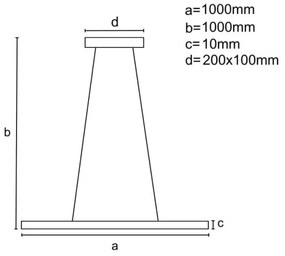 Lampadario a sospensione con filo LED dimmerabile LED/40W/230V 3000-6500K cromo + telecomando