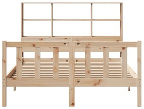 Letto libreria senza materasso 120x200cm legno massello di pino