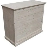 cassettiera classica 4 cassetti legno massello abete grezzo 116x53x98 - Mobili 2G