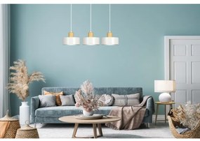 Lampadario a sospensione con filo TORIN 3xE27/15W/230V bianco