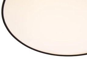 Plafoniera Smart Nera 35cm con LED e Telecomando - Flat Drum