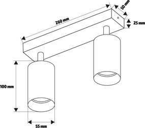 Brilagi - LED RGBW dimmerabile faretto SELE MODERN 2xGU10/6,5W/230V Wi-Fi nero