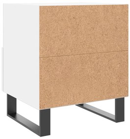 Comodini 2 pz Bianchi 40x35x47,5 cm in Legno Multistrato