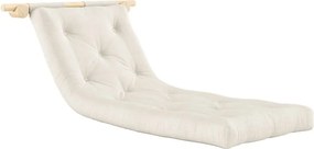 Poltrona di colore naturale allungabile con rivestimento in lino Hooked – Karup Design