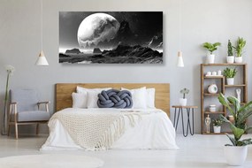 Stampa su tela – Paesaggio fantastico in bianco e nero