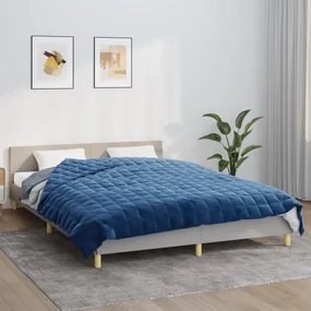 Coperta Ponderata Blu 220x235 Cm 15 Kg Tessuto /