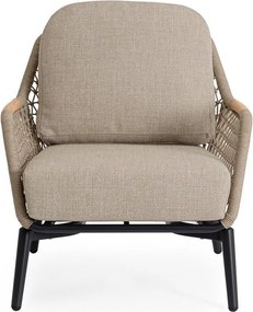 Poltrona da esterno marrone chiaro in metallo Eulero – Bizzotto