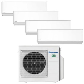 Condizionatore a muro multisplit PANASONIC QUADRI ETHEREA WIFI NANOEX 9+9+9+12 24000 BTU classe raffreddamento A++, bianco