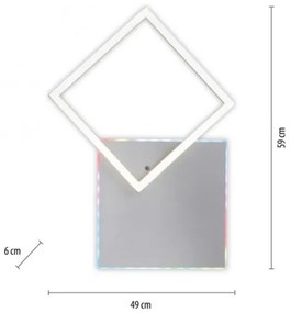 JUST LIGHT. 11327-95-Plafoniera LED RGBW dimmerabile RENDA LED/31W/230V+RC