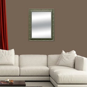 Specchio Venere rettangolare in legno argento 97 x 137 cm