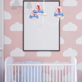 Lampadario per bambini su palo OCTOPUS 3xE14/40W/230V