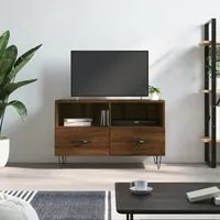 Mobile Porta TV Rovere Marrone 80x36x50 cm in Legno Multistrato 828971