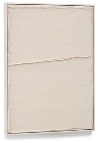 Kave Home - Quadro Maha bianco con linea orizzontale 52 x 72 cm