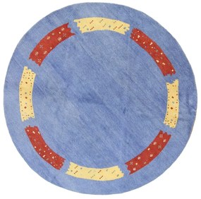 Gabbeh Tappeto 250 x 250 Blu (Indian) Annodato A Mano