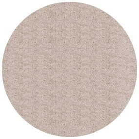 Tappeto Shaggy a Pelo Lungo Moderno Beige Ø 200 cm