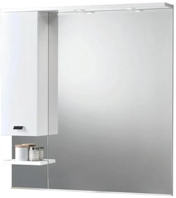 Specchio con illuminazione integrata bagno rettangolare Rimini L 100 x H 108 x P 18.5 cm bianco