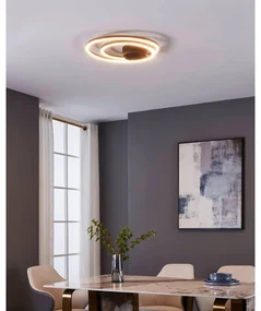Plafoniera LED Ruotale, nero Ø 45 cm, 4400 lumen EGLO