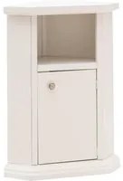 Mobile ad angolo 1 anta legno shabby bianco 43x43x70 - Mobili 2G