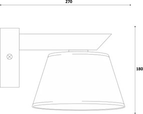 Lampada da parete ANTONIO 1xE14/40W/230V