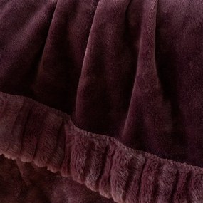 Coperta viola scuro in micropile 150x200 cm Velvet and Faux Fur – Catherine Lansfield