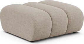 Poggiapiedi beige con rivestimento in ciniglia Lupine – Micadoni