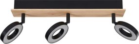 Eglo 901204 - Faretto LED RIELVES 3xLED/4,2W/230V nero/marrone