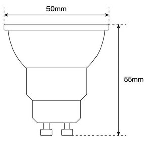 Lampada LED GU10 8W angolo 12° Ceramic 105lm/W - No Flickering Colore Bianco Freddo 6.000K