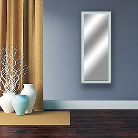 Specchio Sibilla rettangolare in legno bianco 49 x 134 cm