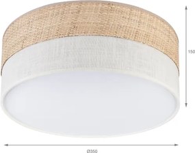 Plafoniera LED SIRJA BOHO LED/20W/230V Ø 35 cm beige/crema