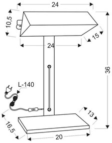 Lampada da tavolo BANKIER 1xE14/40W/230V