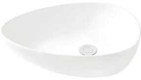 Lavabo da appoggio rettangolare in ceramica L 47 x H 16 x P 35 cm bianco lucido piletta non inclusa