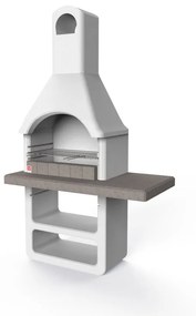 Barbecue fisso in cemento a carbonella SAROM FUOCO Santa Fe L 125 x H 213 x P 64 cm