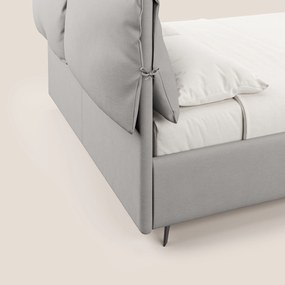 Susan letto imbottito contenitore completamente sfoderabile in microfibra smacchiabile T11 grigio chiaro