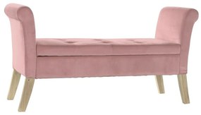 Panca DKD Home Decor   Rosa Legno Poliestere (130 x 44 x 69 cm)