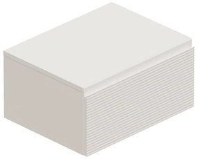 Mobile da bagno sotto lavabo Step bianco opaco L 60.3 x H 30 x P 46 cm 1 cassetto, lavabo non incluso