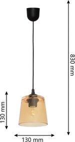 Lampadario a sospensione con filo LUCEA 1xE27/15W/230V