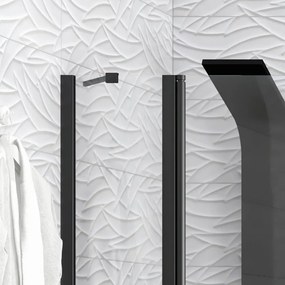 Cabina doccia nera 90x100 doppio battente | KPX1000N - KAMALU
