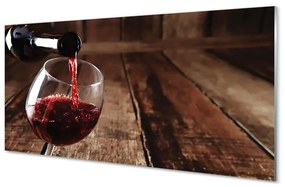 Pannello paraschizzi cucina Tavole di vino su un bicchiere 100x50 cm