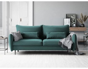 Divano letto verde petrolio con contenitore Vermont - Cosmopolitan Design