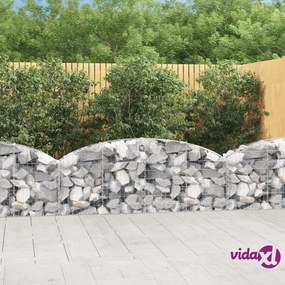 vidaXL Cesto Gabbione ad Arco 200x30x60/80 cm Ferro Zincato