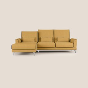 Tommy Divano angolare bicolore con relax e schienali traslanti in microfibra smacchiabile T11