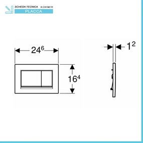 Placca di comando Geberit Sigma30 nero opaco con inserto nero lucido