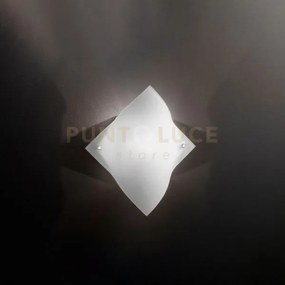 Plafoniera in vetro satinato cake 1 luce attacco e27 31x36cm