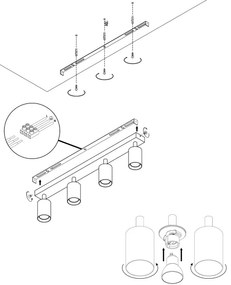Luce Spot ANGIE 4xGU10/35W/230V nero