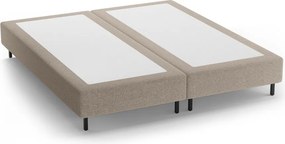 Letto matrimoniale imbottito beige senza testiera 160x200 cm Whale – Micadoni