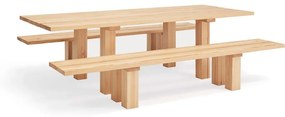 Tavolo da pranzo con piano in legno di pino 100x260 cm Banda - Teulat