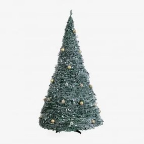 Albero di Natale pieghevole con luci LED Taimy ↑210 cm - Sklum